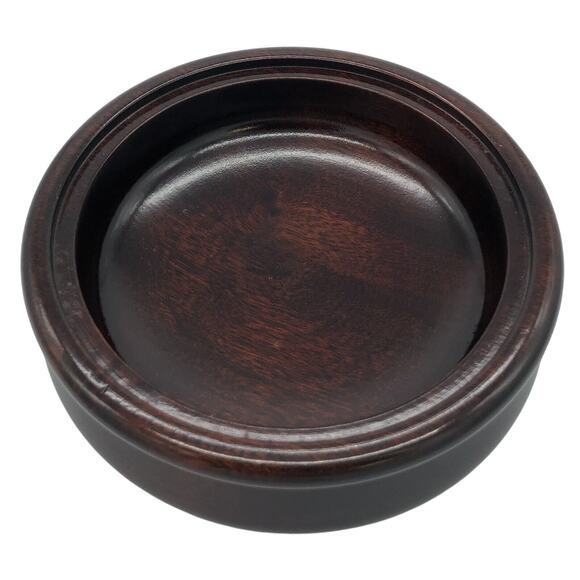 Vintage Crowning Touch Collection Mahogany Wood Trinket Jewelry Box Glass Lid - Picture 2 of 3
